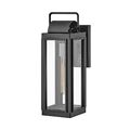 Wandleuchte außen Schwarz Aluminium Glas IP44 H: 41,3 cm eckig Außenlampe Wand