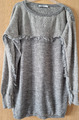 Liu Jo Damen Pullover Longpullover Grau/Silber Gr.S 57% Wolle