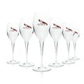 6x G.H. Mumm Champagner Glas 0,15l Flöte "Opale" Lehmann Gläser Kristall Sekt