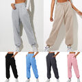 Damen Jogginghose Mit Hoher Taille Jogger Sporthose Damen Lässig Einfarbig N