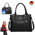 Damen Handtasche Weiches Leder Groß Shopper Tasche Umhängetasche Schultertasche