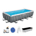 Bestway® Power Steel™ Frame Pool Komplett-Set mit Sandfilteranlage 549x274x122cm