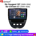 Autoradio Android 13 Apple Carplay Für Peugeot 107 Citroen C1 GPS Navi RDS 4+64G