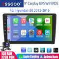 Für Hyundai i30 2012-2016 9" Android 13 Autoradio Carplay GPS Navi WIFI 32G +KAM