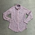 POLO RALPH LAUREN Herren Hemd Shirt Gr. S Custom Fit Logo Gestreift 3113 Rosa