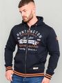 D555 Duke Herren-Hoodie mit durchgehendem Reißverschluss und Brustdruck marineblau S M L XL XXL (641211-R)