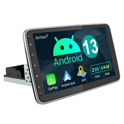 1DIN 10.1 Zoll Android 13 Autoradio mit Apple Carplay GPS NAVI WIFI BT 64GB DSP