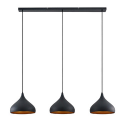 Lindby Elamira Pendelleuchte Hängelampe Deckenlampe Lampe 3-flm E27 schwarz g204