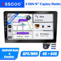 9" Android 13 Carplay Autoradio GPS SAT NAV RDS Wifi Bluetooth 4+64G 2DIN Kamera