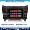 Android 13 CarPlay 8-Kern Autoradio Mercedes C/CLC/CLK-Klasse W203 W209 Navi 64G