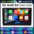 Für Audi A4 8E 8H B6 B7 2000-09 Android13 Autoradio GPS Navi WIFI Carplay 2G+64G