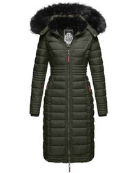 Navahoo Damen Winterjacke Steppjacke Winter Jacke lang Stepp warm Teddyfell B670