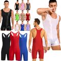 DE iEFiEL Herren Bodysuit Einteiler Body Overall Wrestling Slim Fit Unterwäsche