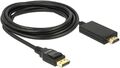 Delock Kabel DisplayPort 1.2 Stecker   High Speed HDMI-A Stecker Passiv 85318