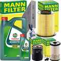 MANN INSPEKTIONSPAKET+CASTROL 5W-30 MOTORÖL passend für FORD C-MAX DM2 1.8 TDCI