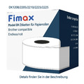 Etiketten kompatibel für Brother DK-11208 P-Touch QL500 QL550 QL700 QL800 Set