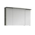 Spiegelschrank LED 122cm Steckdose Graphit Badspiegel Badmöbel Badezimmermöbel