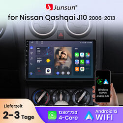 Android 13 Carplay Autoradio GPS Navi WiFi RDS Für Nissan Qashqai J10 2006-2013