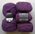 5 Knäuel Lana Grossa Classic Tweed Farbe 5 lila Wolle 250g