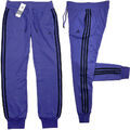 Adidas ESS 3S Damen Jogginghose Sweat Trainingshose Sport Hose blau/lila schwarz