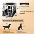 CADOCA Hundetransportbox L Alu 90x66x72cm.