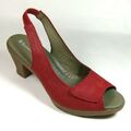 El Naturalista neue rote Damen-Slingback-Sandalen aus Leder Größe 8 UK 41 EU