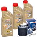 BOSCH ÖLFILTER F026407089+CASTROL 5W30 ÖL für SMART 451 CABRIO COUPE 61-120 PS