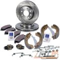 BREMSE BREMSEN SATZ SET KIT VORNE + RADBREMSZYLINDER HINTEN FÜR OPEL CORSA C