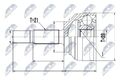 NTY NPZ-RE-054 Gelenksatz Antriebswelle Vorne Links, Vorne Rechts