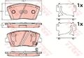 TRW GDB2253 Bremsbelagsatz, Scheibenbremse für KIA