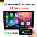 Carplay Für Skoda Fabia 2008-2013 10" Android 12 Autoradio GPS Navi BT WIFI DAB+