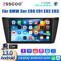 9" Android 13 Autoradio GPS Navi Carplay 2 DIN DAB+ 64G Für BMW 3er E90 91 92 93