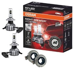 OSRAM NIGHT BREAKER LED H7 220% Set für VW CRAFTER 2016+ 64210DWNBG2 64210DA01