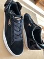 PUMA Damen Sneaker - Suede Bow Varsity Schwarz Wildleder - Schleife - Gr. 36