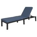 Sonnenliege Polyrattan Gartenliege Auflage Relaxliege Strandliege Loungeliege