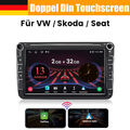 8"Android13 Carplay DAB+ Autoradio SWC USB GPS Navi WIFI Für VW Golf Passat Seat