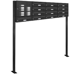 13er Premium Standbriefkasten mit Klingel Anthrazit RAL 7016 Postkasten 4x4