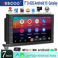 DAB+ 2 DIN 7 Zoll 32G Android 13 Carplay Autoradio RDS Bluetooth GPS NAVI Kamera