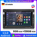 Für VW Polo 9N Golf 4 Passat B5 6+128G Carplay Android13 Autoradio GPS NAVI DAB+