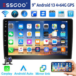 4+64G Android 13 Autoradio GPS Navi CarPlay BT Kam Für Fiat Ducato Peugeot Boxer