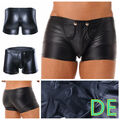 DE Herren Wetlook Lackleder Boxer Slip Shorts Unterhose Dessous Reizwäsche 