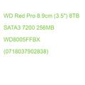 WD Red Pro 8.9cm (3.5") 8TB SATA3 7200 256MB WD8005FFBX (0718037902838)