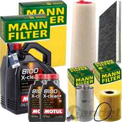 MANN INSPEKTIONSPAKET+7L MOTUL 8100 5W-30 MOTORÖL passend für 3.0d BMW X5 E53