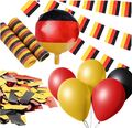 XXL Deutschland Deko Set Fanartikel Tischdekoration über 50 Teile Fußball WM EM 