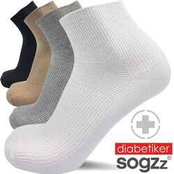 6-24 Paar SOGZZ® Diabetiker Socken ohne Gummi Damen Herren Kurzsocken Baumwolle✅ Größen: 35-50 ✅ 4 Farben ✅ % MIT MENGENRABATTEN % ✅✅