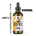 KRÄUTERLAND Vitamin D3+K2 Tropfen 50ml, 99,7 % All Trans MK7 (K2VITAL®) Kappa