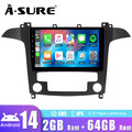 2+64G Android 14 Autoradio Für Ford S-Max 2006-2014 Apple Carplay GPS Navi DSP