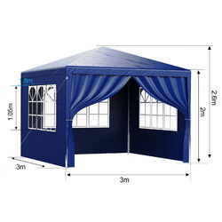 Pavillon 3x3/3x4/3x6m Wasserdicht Eventzelt Party Gartenzelt UV-Schutz Pavillon