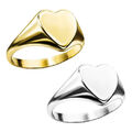 Damen Herz Ring Siegelring Edelstahl Fingerring modern zeitlos stylisch