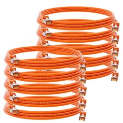 10 Stück Patchkabel CAT.6 Kupfer S/FTP Netzwerk Internet Ethernet LAN RJ45 KabelHalogenfre/250 MHz/ 1 GBit/ Kontaktoberfläche vergoldet